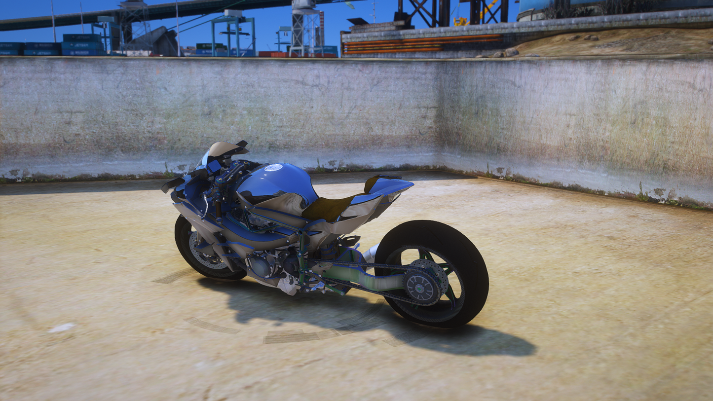 (Debadged) Kawasaki Ninja H2 Stretched and Slammed